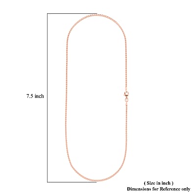 Italian Essential Link Chain Necklace in 14K Rose Gold Over Sterling Silver 3.03 Grams 18 Inches