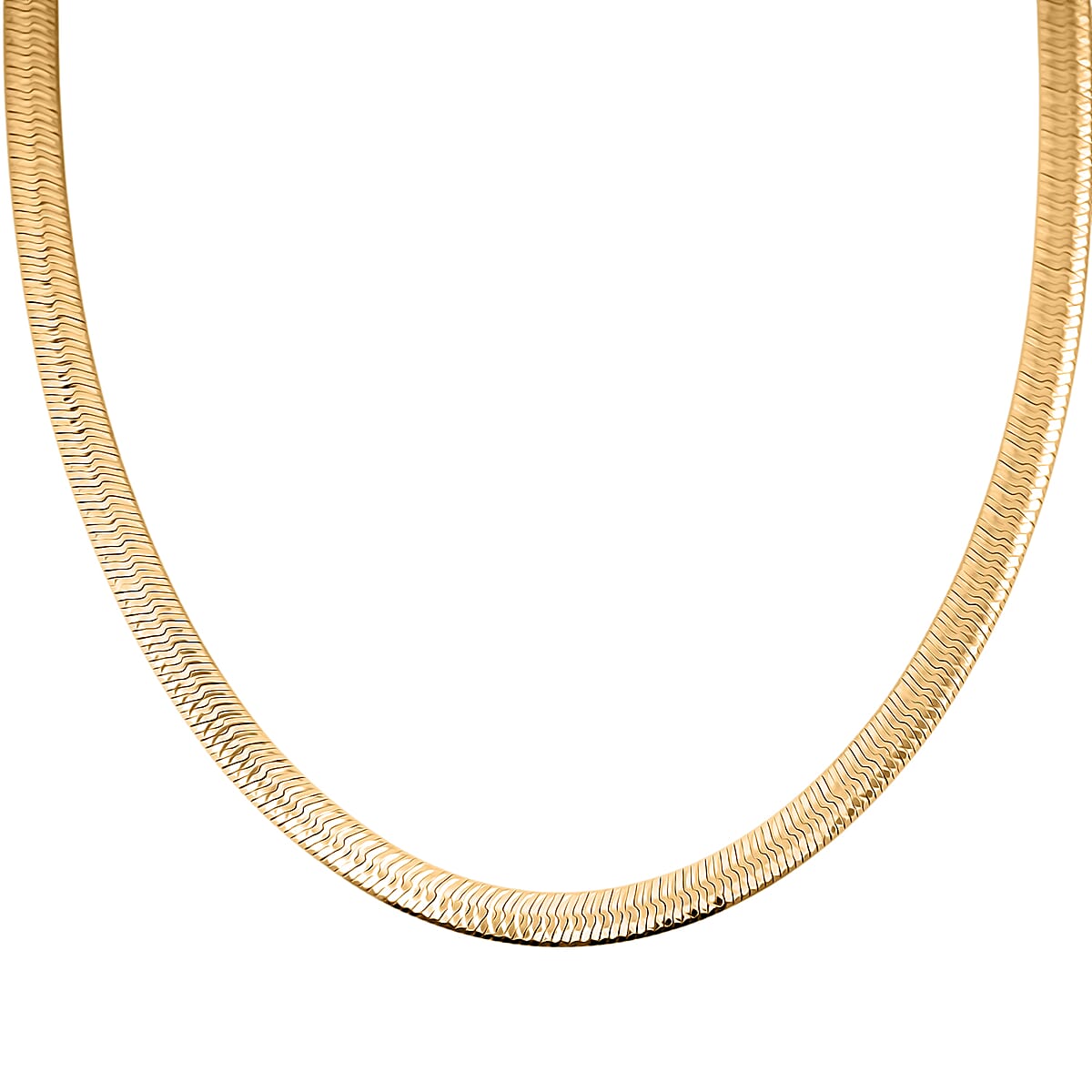 Italian Chain Necklace in 14K Yellow Gold Over Sterling Silver 12.87 Grams 18 Inches image number 0