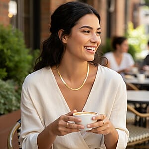 Italian Chain Necklace in 14K Yellow Gold Over Sterling Silver 12.87 Grams 18 Inches