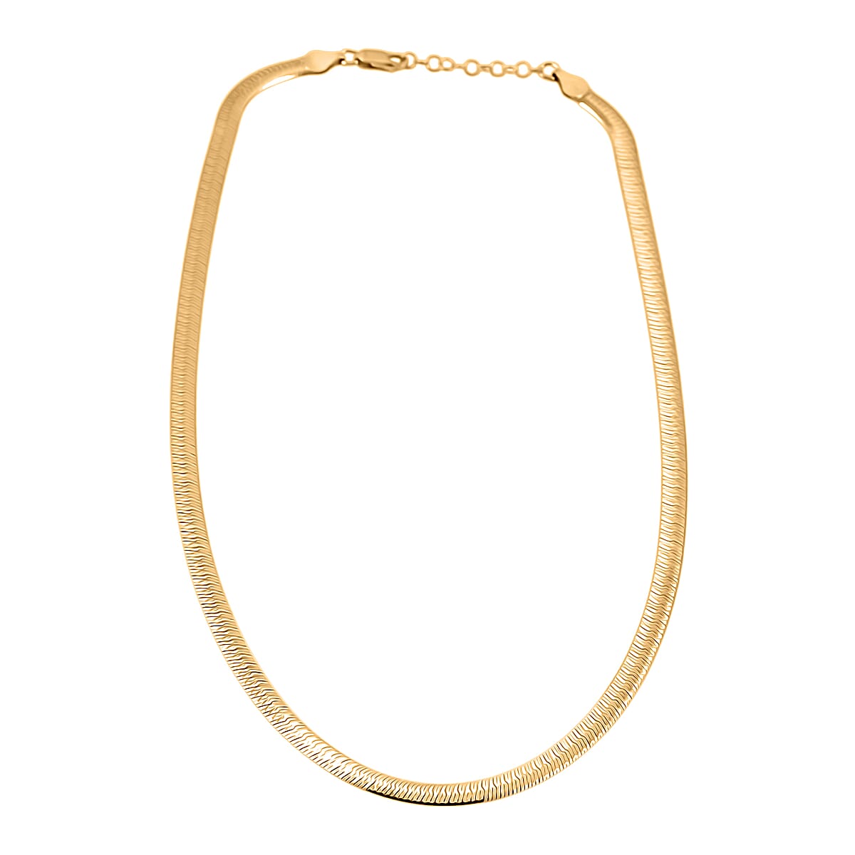 Italian Chain Necklace in 14K Yellow Gold Over Sterling Silver 12.87 Grams 18 Inches image number 3