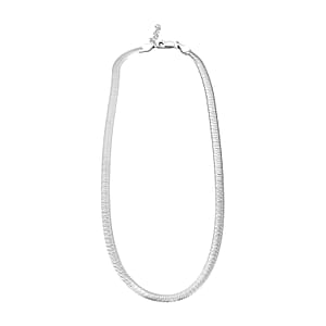 Italian Chain Necklace in Rhodium Over Sterling Silver 12.87 Grams 18 Inches