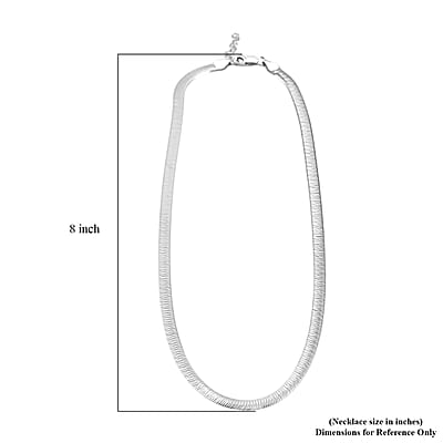 Italian Chain Necklace in Rhodium Over Sterling Silver 12.87 Grams 18 Inches