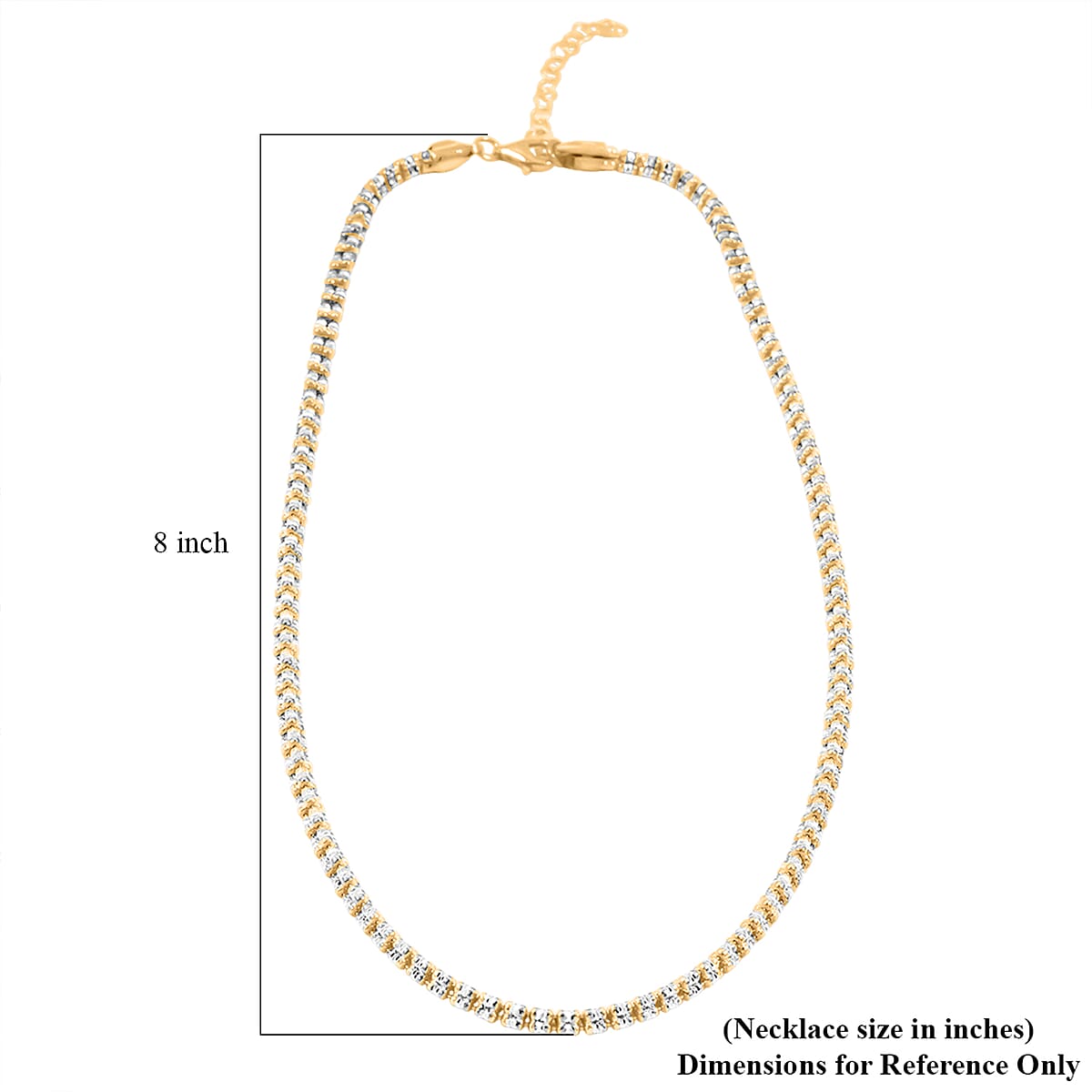 Doorbuster Italian Ice Chain Necklace in 14K YG Over and Sterling Silver 19.42 Grams 18 Inches image number 4