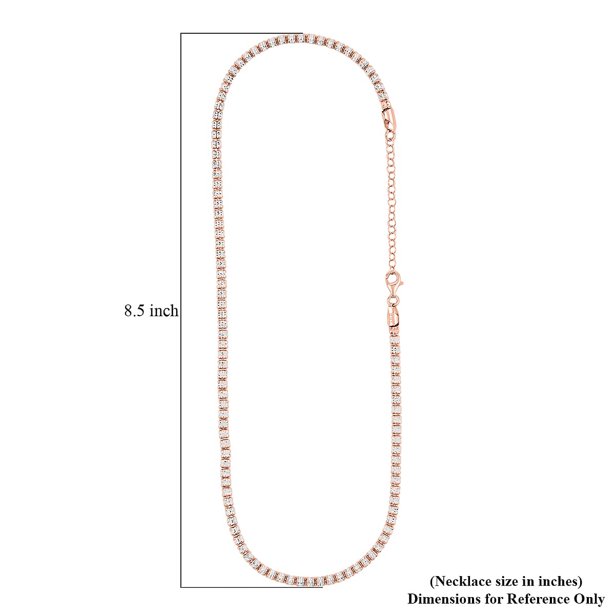 Doorbuster Italian Ice Chain Necklace in 14K RG Over and Sterling Silver 19 Grams 18 Inches image number 5