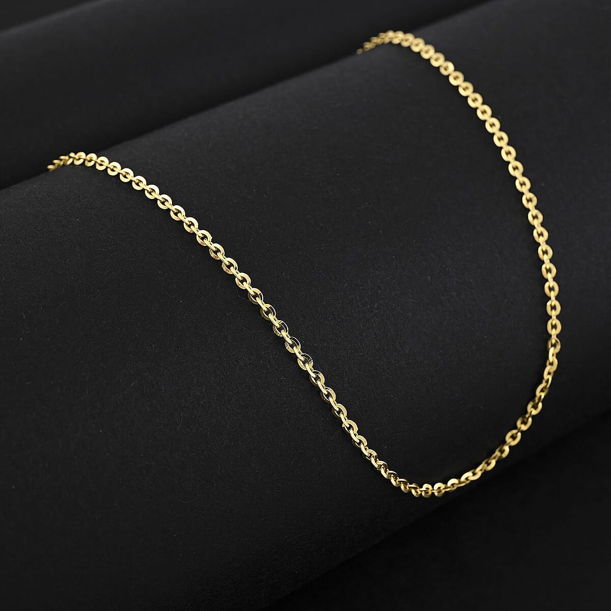 Italian Brillantina Chain Necklace in 14K Yellow Gold Over Sterling Silver 1.99 Grams 20 Inches image number 1