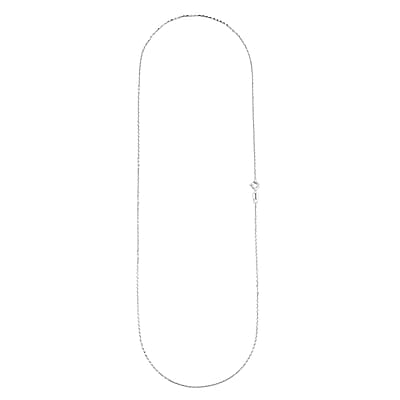 Italian Brillantina Chain Necklace in Rhodium Over Sterling Silver 2.05 Grams 20 Inches