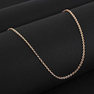 Italian Brillantina Chain Necklace in 14K Rose Gold Over Sterling Silver 2.09 Grams 20 Inches