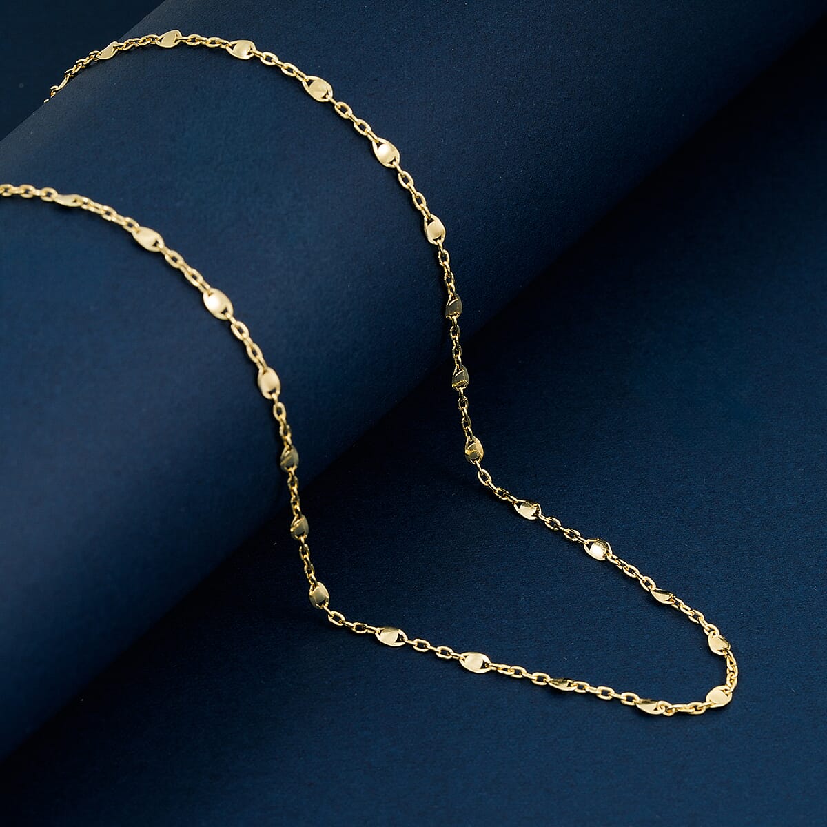 Italian Confetti Chain Necklace in 14K Yellow Gold Over Sterling Silver 2.63 Grams 20 Inches image number 1