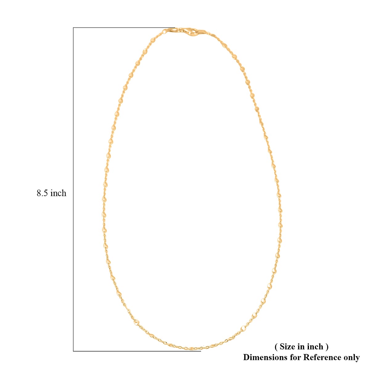 Italian Confetti Chain Necklace in 14K Yellow Gold Over Sterling Silver 2.63 Grams 20 Inches image number 6