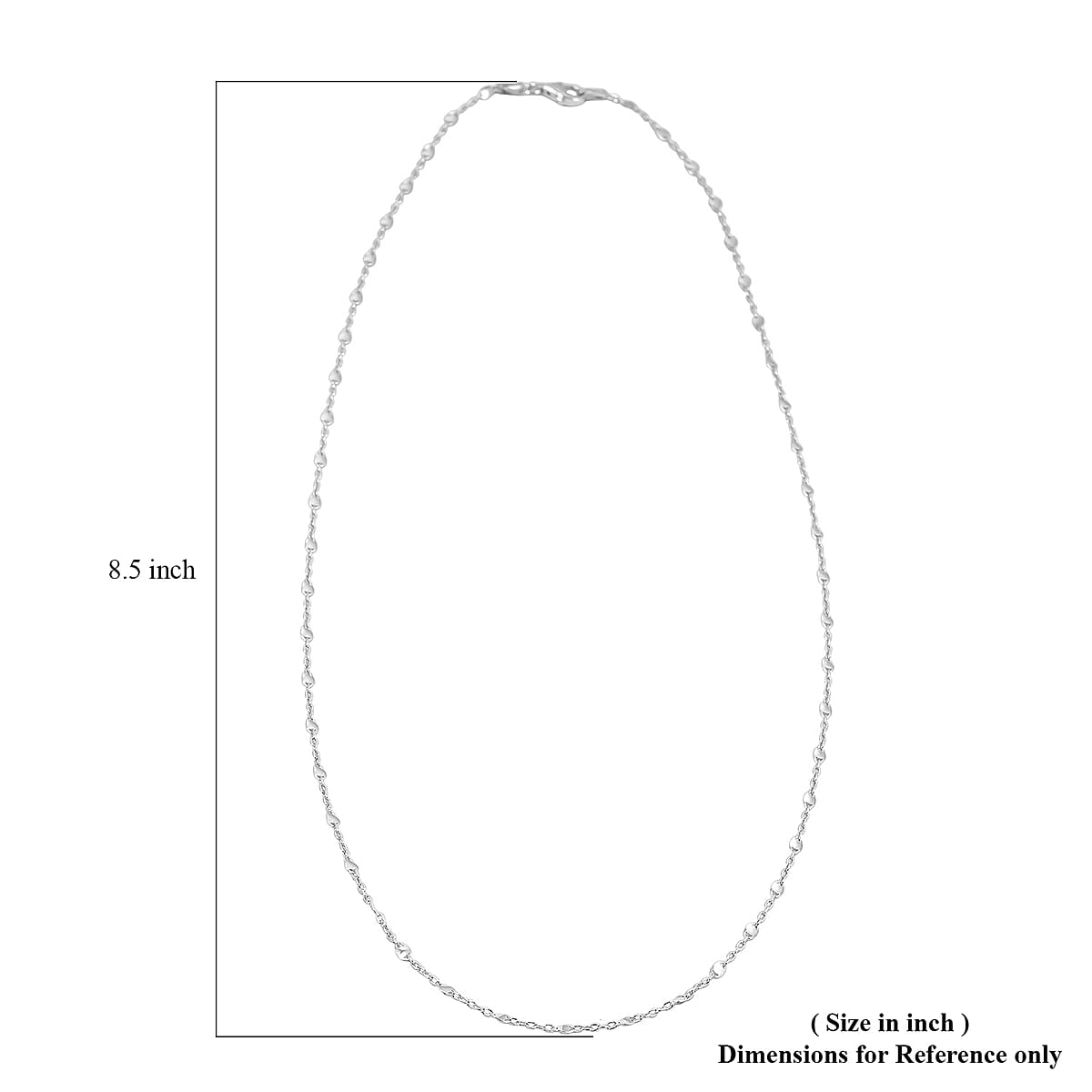 Italian Confetti Chain Necklace in Rhodium Over Sterling Silver 2.71 Grams 20 Inches image number 6