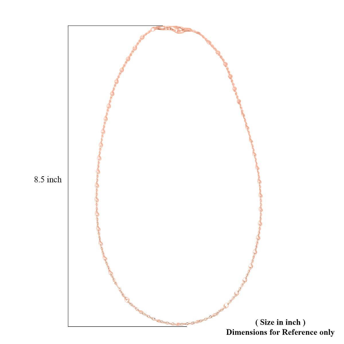 Italian Confetti Chain Necklace in 14K Rose Gold Over Sterling Silver 2.72 Grams 20 Inches image number 6