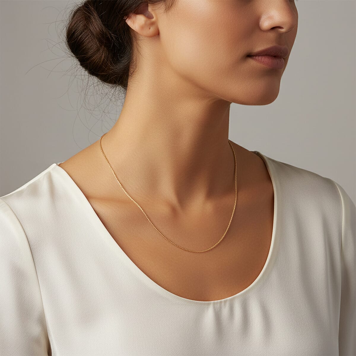 Italian 14K YG Over Sterling Silver Diamond-cut Rock Chain Necklace (20 Inches) (2.43 Grams) image number 2