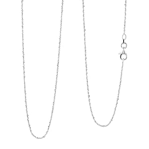 Italian Sterling Silver Diamond-cut Rock Chain Necklace (20 Inches) (2.51 Grams)