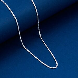 Italian Sterling Silver Diamond-cut Rock Chain Necklace (20 Inches) (2.51 Grams)