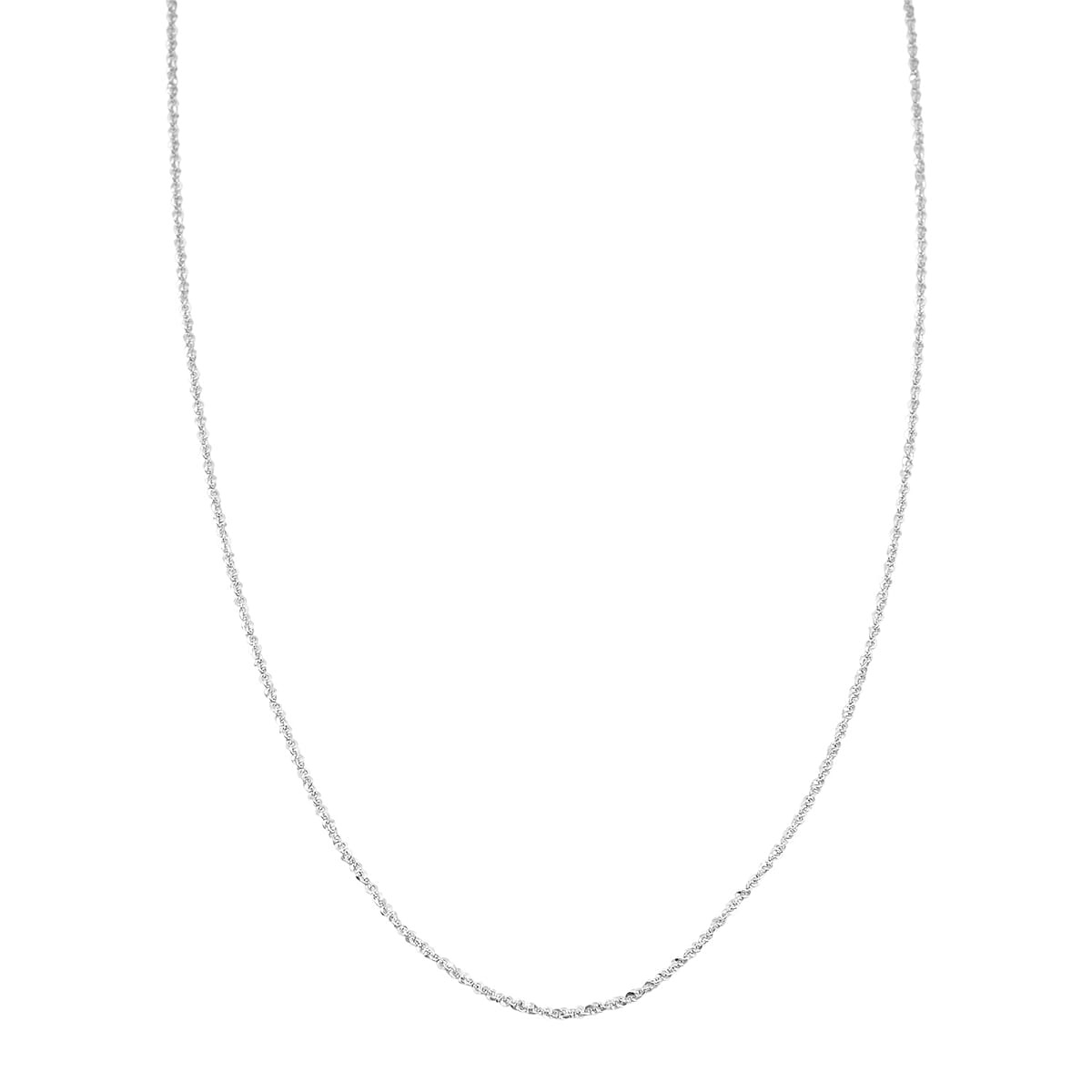 Italian Sterling Silver Diamond-cut Rock Chain Necklace (20 Inches) (2.51 Grams) image number 3