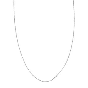 Italian Sterling Silver Diamond-cut Rock Chain Necklace (20 Inches) (2.51 Grams)