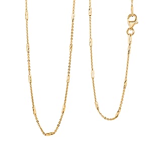Italian Tube Chain Necklace in 14K Yellow Gold Over Sterling Silver 2.70 Grams 20 Inches