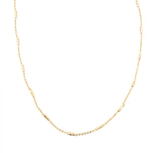 Italian Tube Chain Necklace in 14K Yellow Gold Over Sterling Silver 2.70 Grams 20 Inches