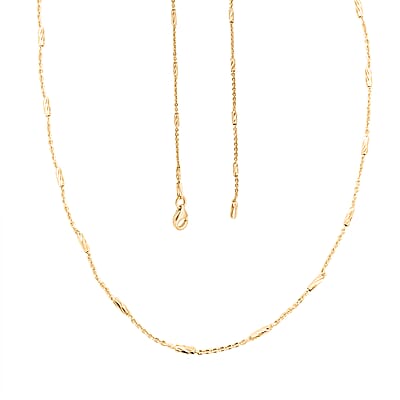 Italian Tube Chain Necklace in 14K Yellow Gold Over Sterling Silver 2.70 Grams 20 Inches