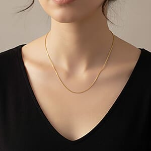 Italian Diamond-cut Rock Chain Necklace in 14K Yellow Gold Over Sterling Silver 3.22 Grams 20 Inches