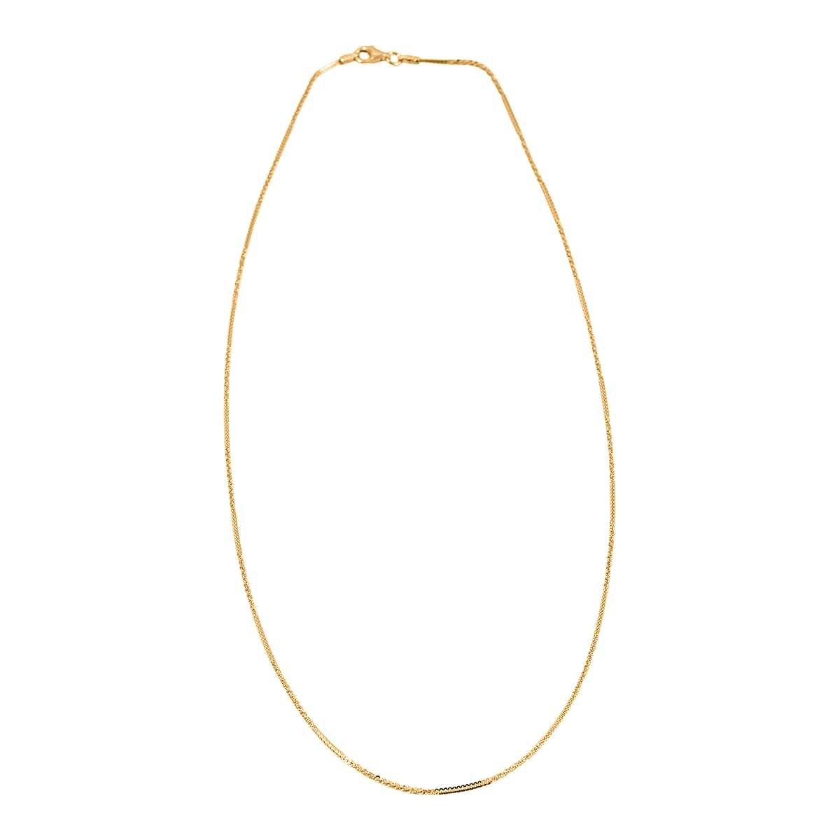 Italian Diamond-cut Rock Chain Necklace in 14K Yellow Gold Over Sterling Silver 3.22 Grams 20 Inches image number 3