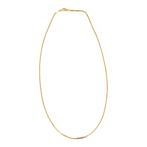 Italian Diamond-cut Rock Chain Necklace in 14K Yellow Gold Over Sterling Silver 3.22 Grams 20 Inches