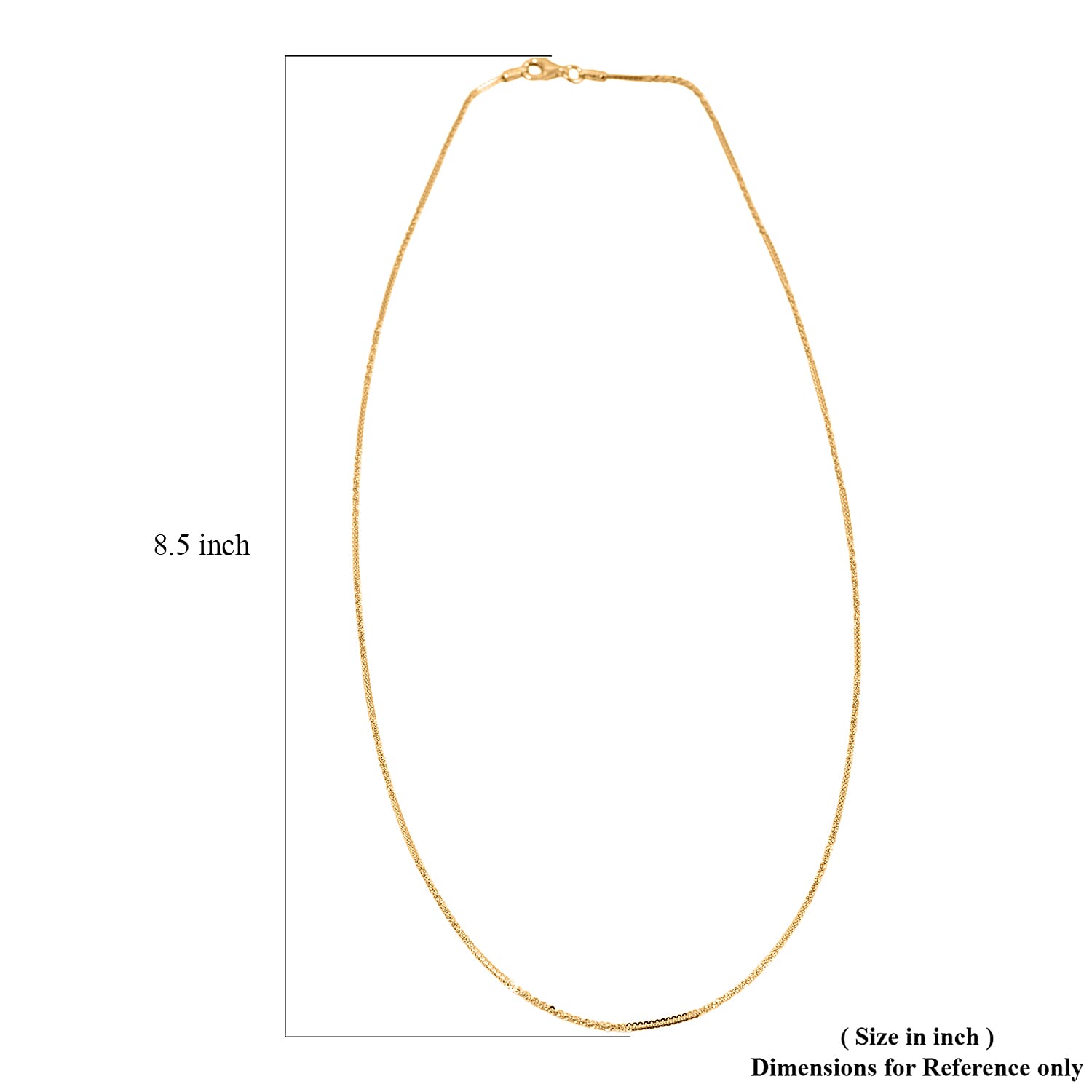 Italian Diamond-cut Rock Chain Necklace in 14K Yellow Gold Over Sterling Silver 3.22 Grams 20 Inches