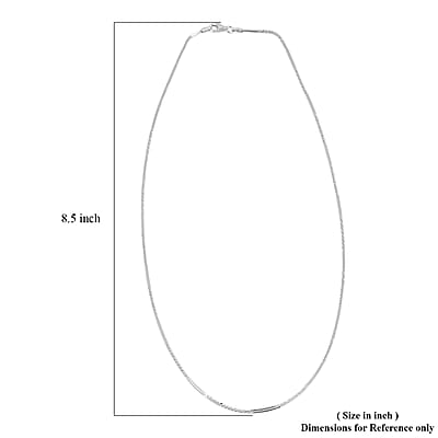 Italian Diamond-cut Rock Chain Necklace in Rhodium Over Sterling Silver 3.22 Grams 20 Inches