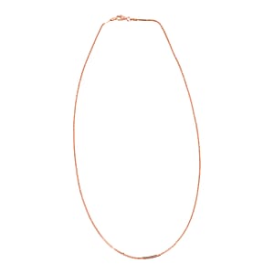 Italian Diamond-cut Rock Chain Necklace in 14K Rose Gold Over Sterling Silver 3.22 Grams 20 Inches