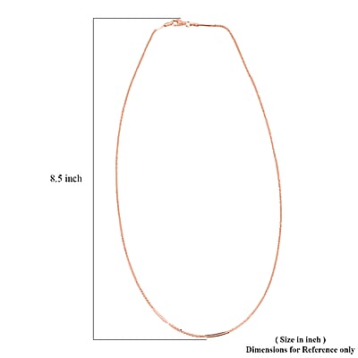 Italian Diamond-cut Rock Chain Necklace in 14K Rose Gold Over Sterling Silver 3.22 Grams 20 Inches