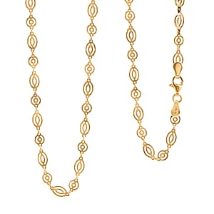 Italian Arte Chain Necklace in 14K Yellow Gold Over Sterling Silver 4.62 Grams 20 Inches