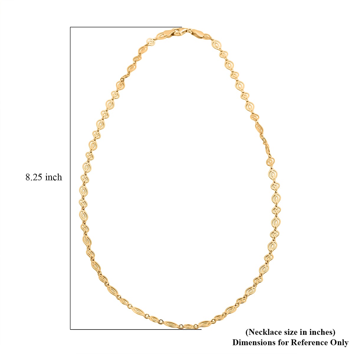 Italian Arte Chain Necklace in 14K Yellow Gold Over Sterling Silver 4.62 Grams 20 Inches image number 6