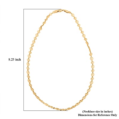 Italian Arte Chain Necklace in 14K Yellow Gold Over Sterling Silver 4.62 Grams 20 Inches