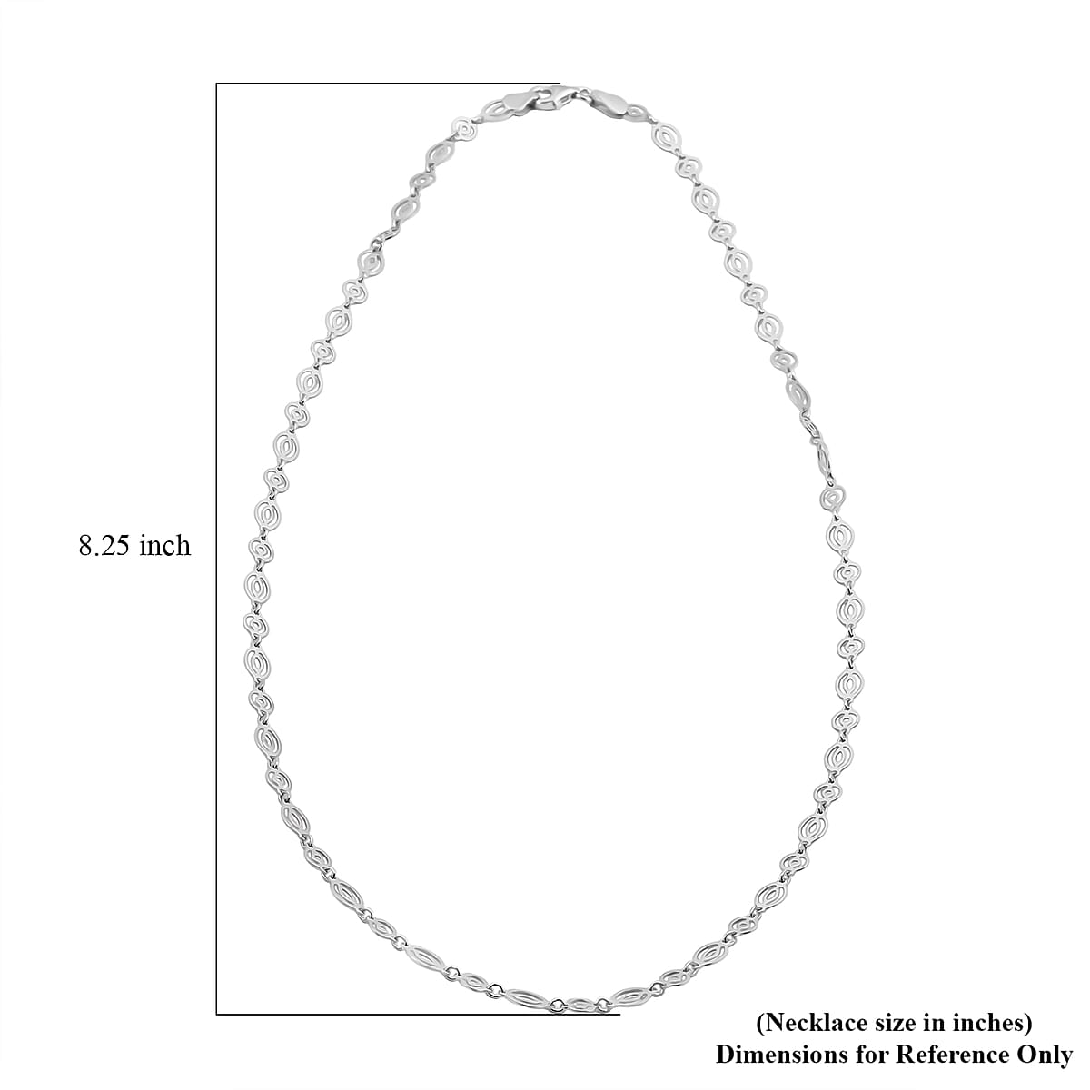 Italian Arte Chain Necklace in Rhodium Over Sterling Silver 4.62 Grams 20 Inches image number 6