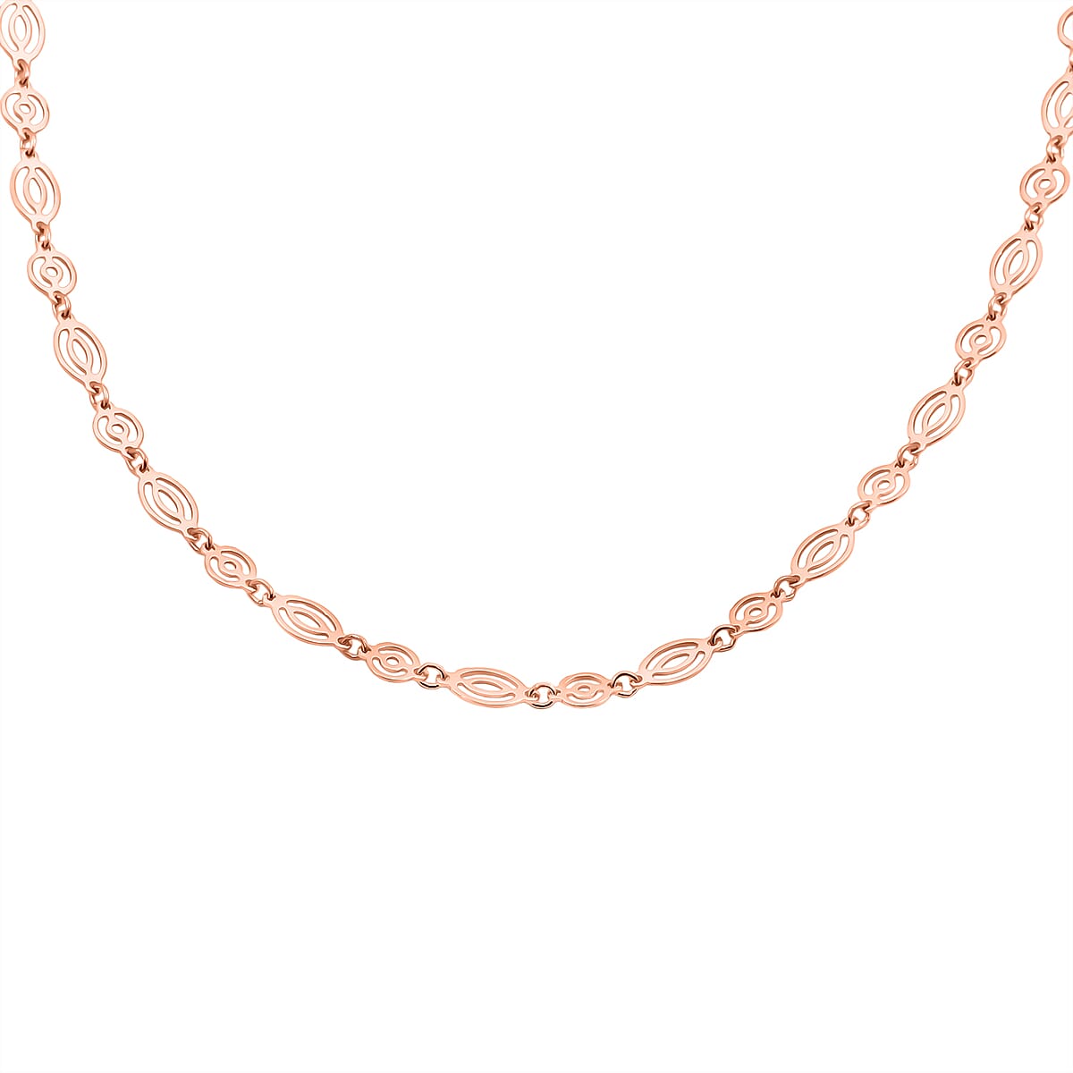 Italian Arte Chain Necklace in 14K Rose Gold Over Sterling Silver 4.62 Grams 20 Inches image number 3