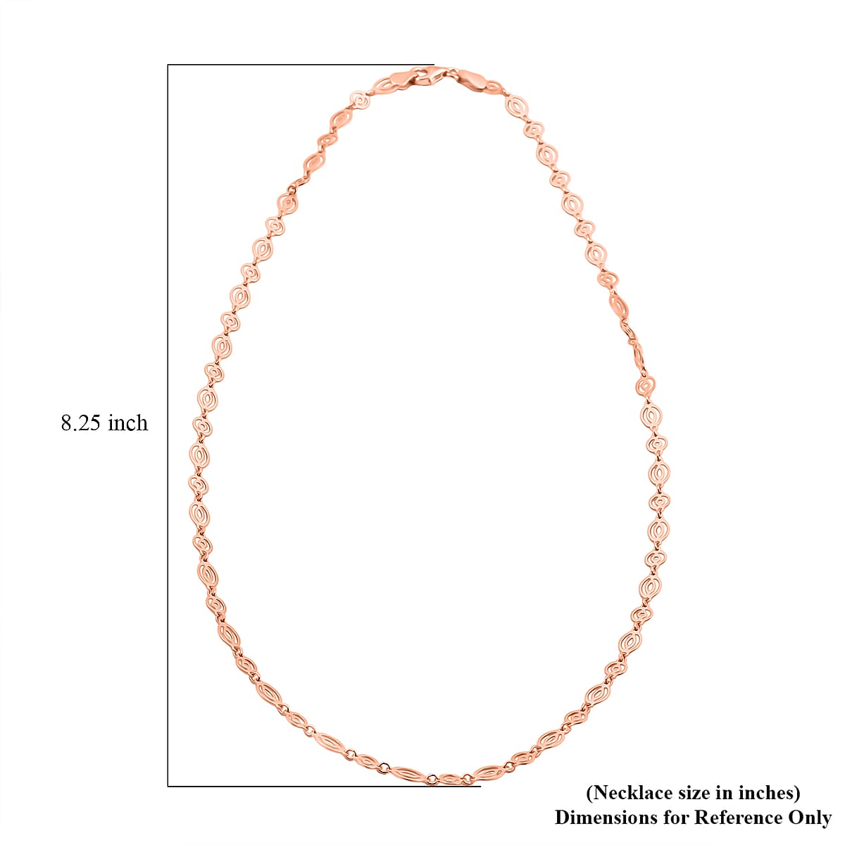 Italian Arte Chain Necklace in 14K Rose Gold Over Sterling Silver 4.62 Grams 20 Inches image number 6