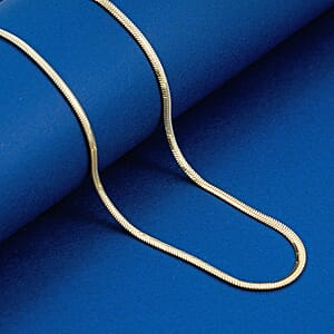 Italian 14K YG Over Sterling Silver Diamond-cut Dragon Tail Chain Necklace (20 Inches) (5.32 Grams)