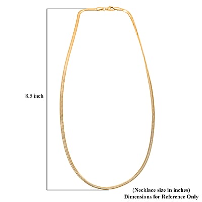 Italian 14K YG Over Sterling Silver Diamond-cut Dragon Tail Chain Necklace (20 Inches) (5.32 Grams)