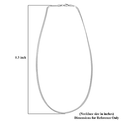 Italian Rhodium Over Sterling Silver Diamond-cut Dragon Tail Chain Necklace (20 Inches) (4.97 Grams)