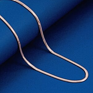 Italian 14K RG Over Sterling Silver Diamond-cut Dragon Tail Chain Necklace (20 Inches) (4.90 Grams)