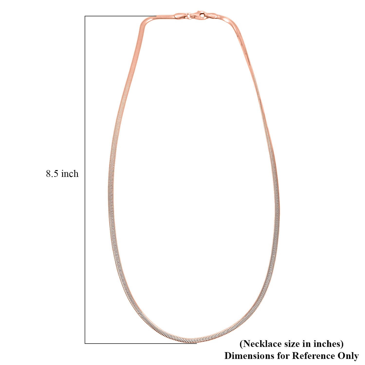 Italian 14K RG Over Sterling Silver Diamond-cut Dragon Tail Chain Necklace (20 Inches) (4.90 Grams)