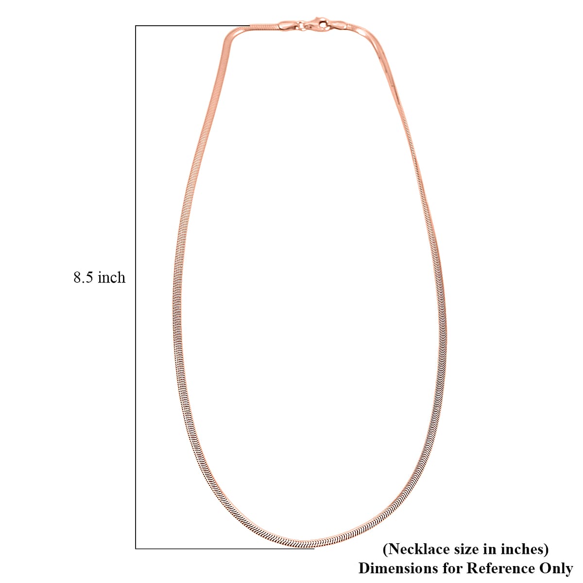 Italian 14K RG Over Sterling Silver Diamond-cut Dragon Tail Chain Necklace (20 Inches) (4.90 Grams) image number 6