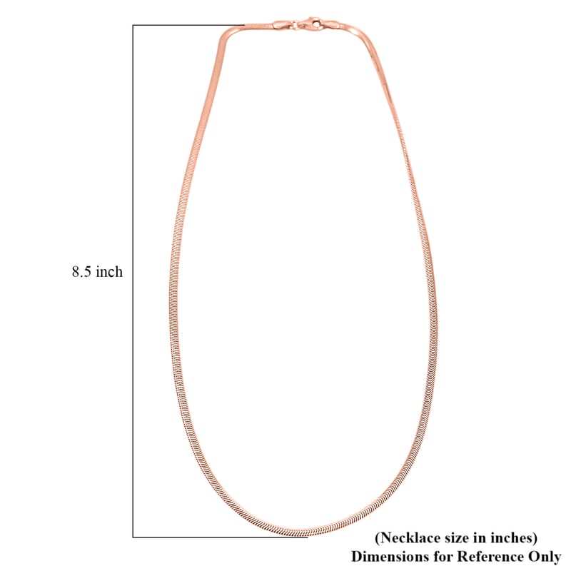 Italian 14K RG Over Sterling Silver Diamond-cut Dragon Tail Chain Necklace (20 Inches) (4.90 Grams)
