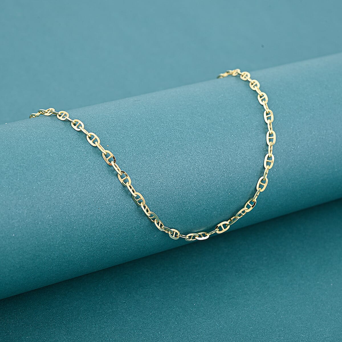 Italian Brillucci Chain Necklace in 14K Yellow Gold Over Sterling Silver 4.84 Grams 20 Inches image number 1