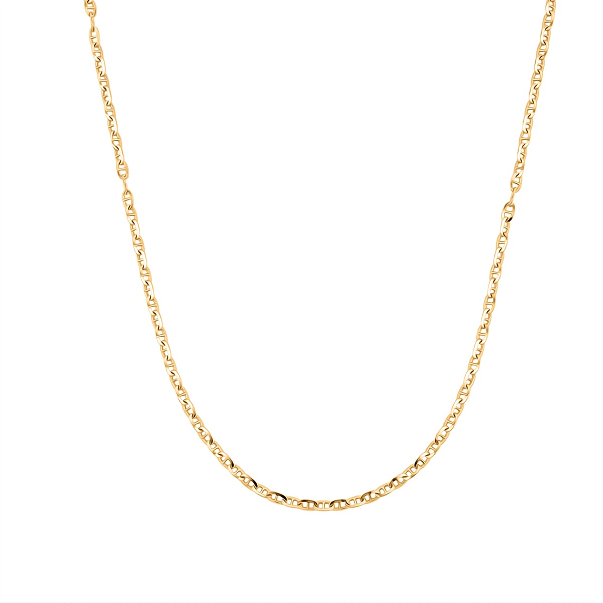 Italian Brillucci Chain Necklace in 14K Yellow Gold Over Sterling Silver 4.84 Grams 20 Inches image number 3