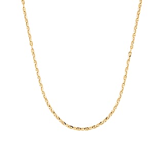 Italian Brillucci Chain Necklace in 14K Yellow Gold Over Sterling Silver 4.84 Grams 20 Inches