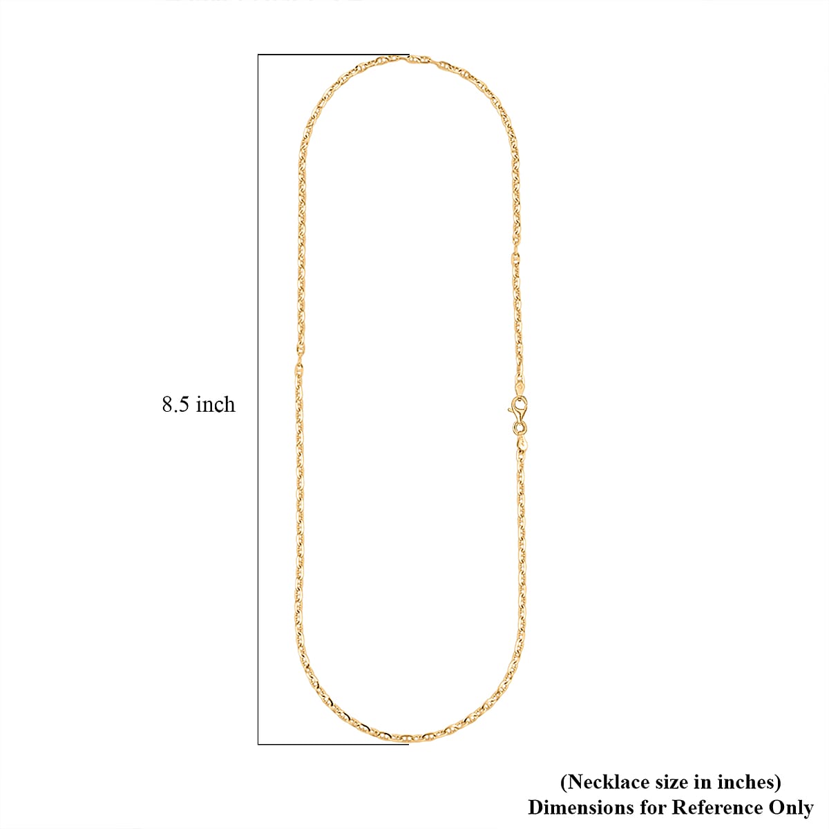 Italian Brillucci Chain Necklace in 14K Yellow Gold Over Sterling Silver 4.84 Grams 20 Inches image number 6