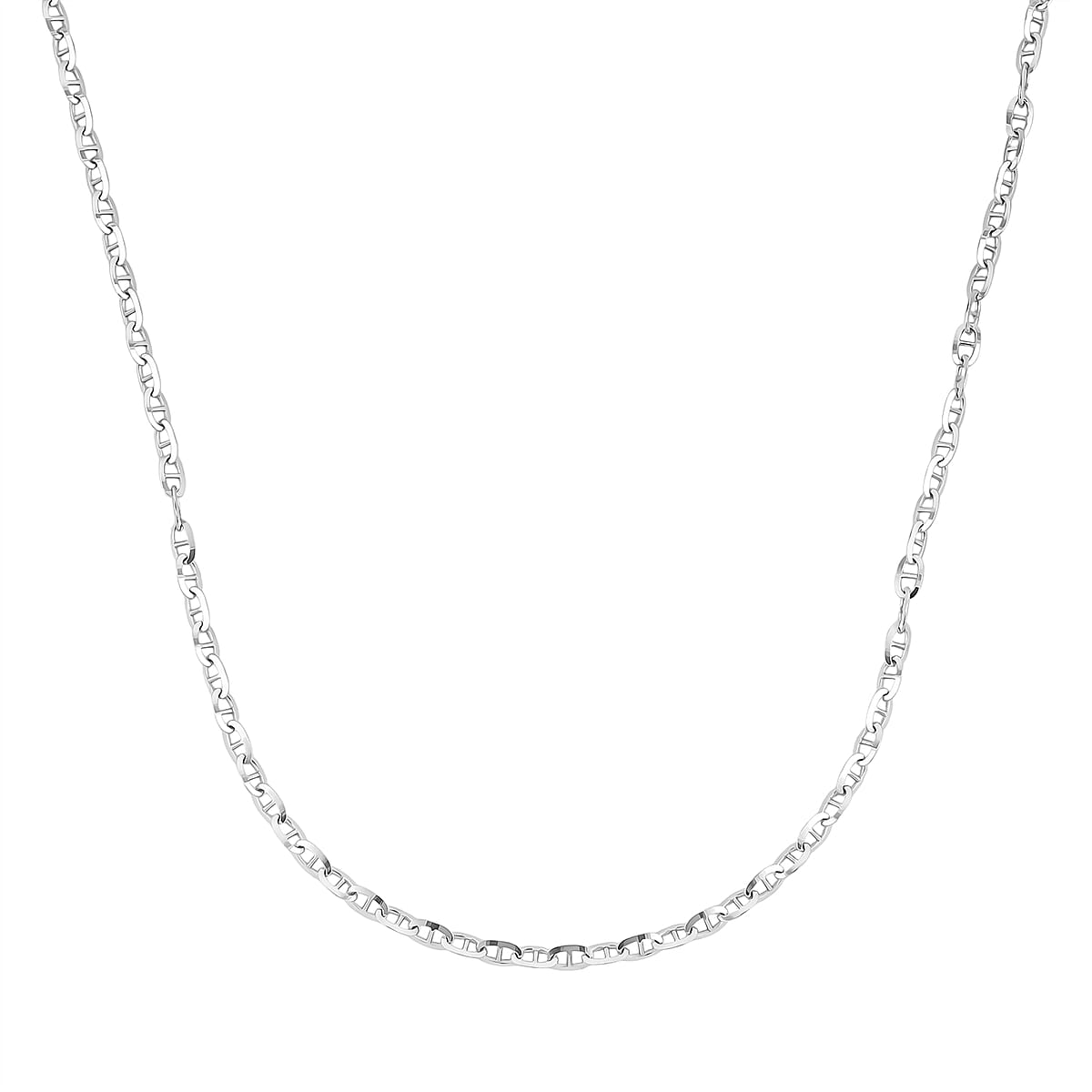 Italian Brillucci Chain Necklace in Rhodium Over Sterling Silver 4.84 Grams 20 Inches image number 3
