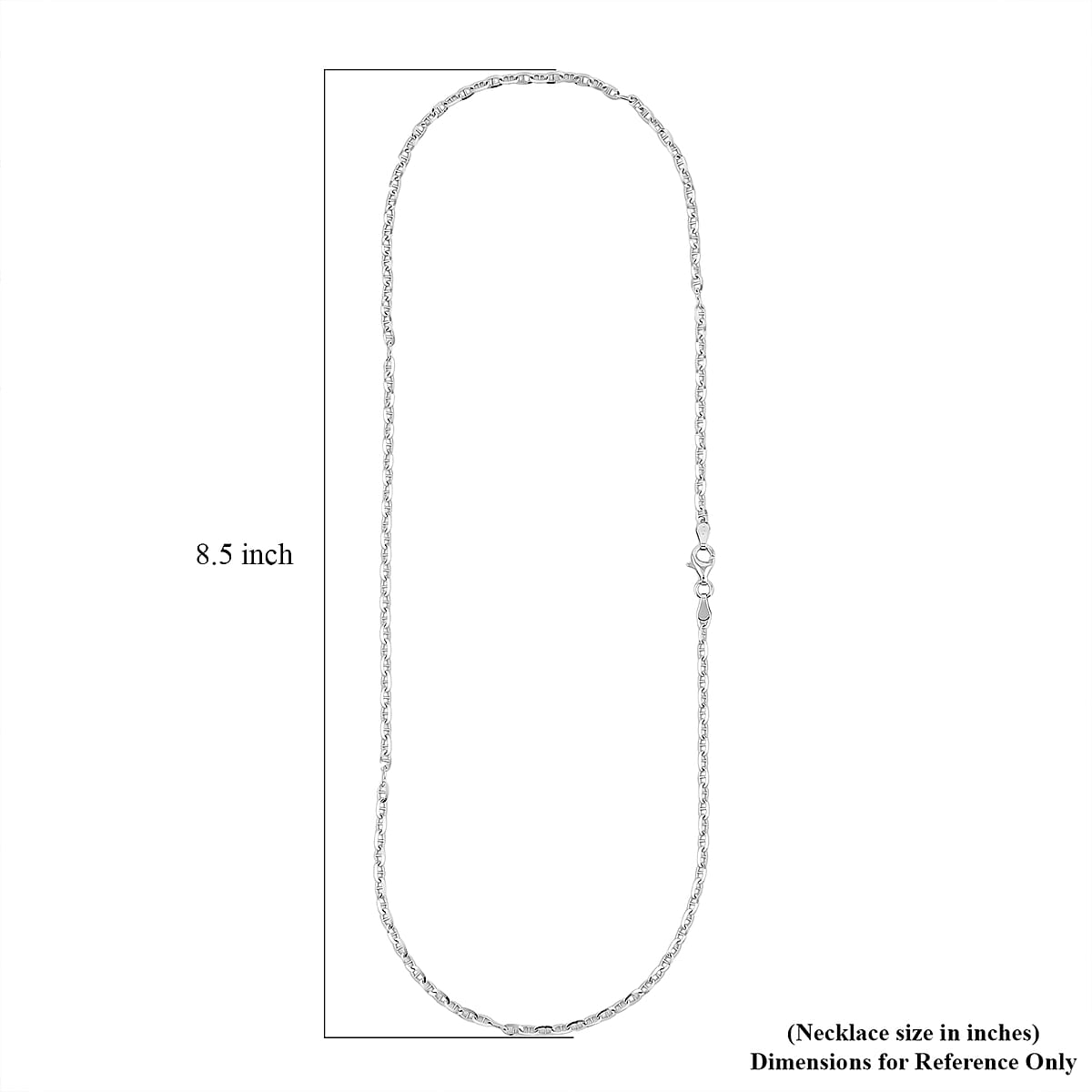 Italian Brillucci Chain Necklace in Rhodium Over Sterling Silver 4.84 Grams 20 Inches image number 6