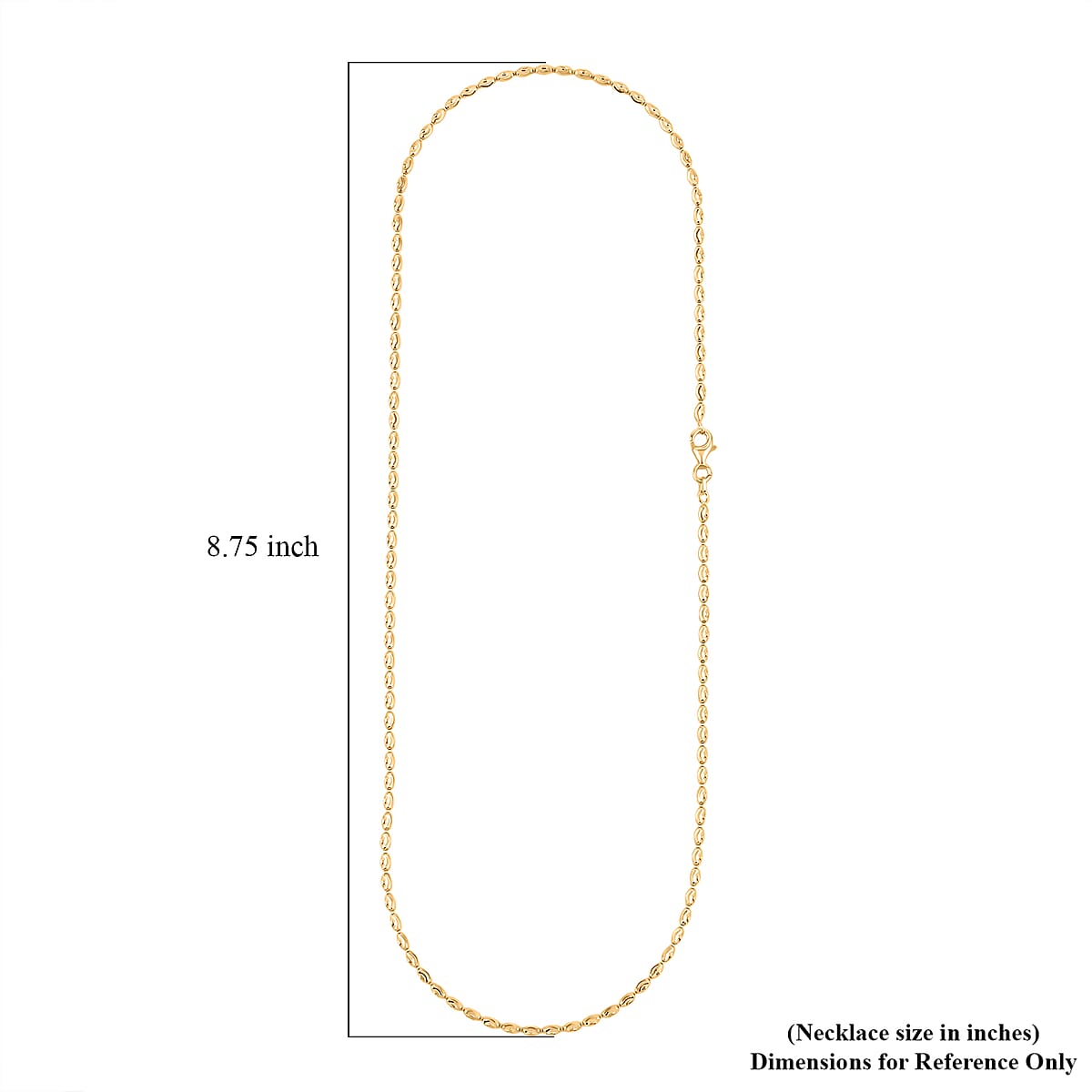 Doorbuster Italian Rice Chain Necklace in 14K Yellow Gold Over Sterling Silver 6.3 Grams 20 Inches image number 6